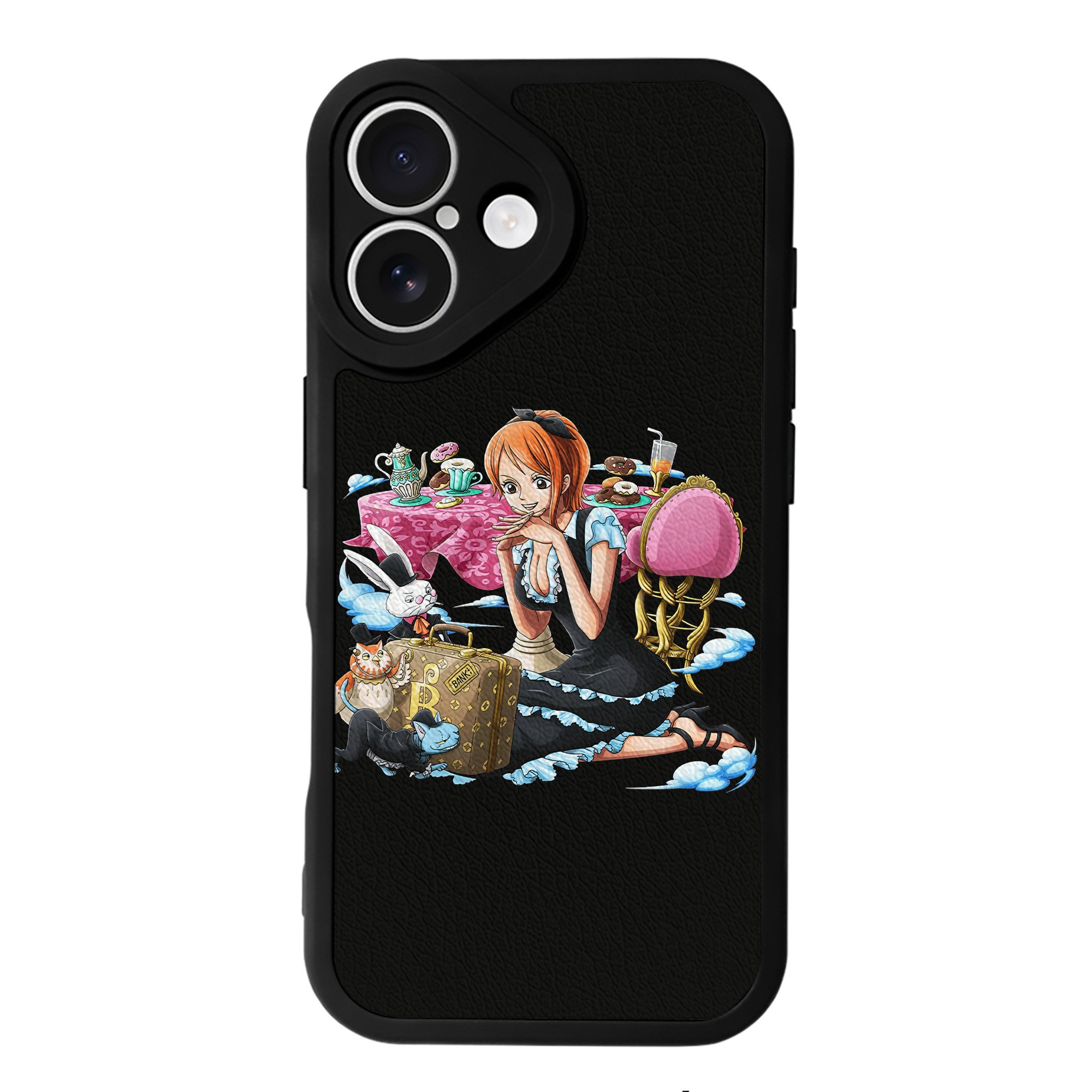 （画像用） ワンピース ナミ ONE PIECE Nami 【iPhone 16シリーズ対応】シリコンスマホケース（レザー調） 材質：シリコン